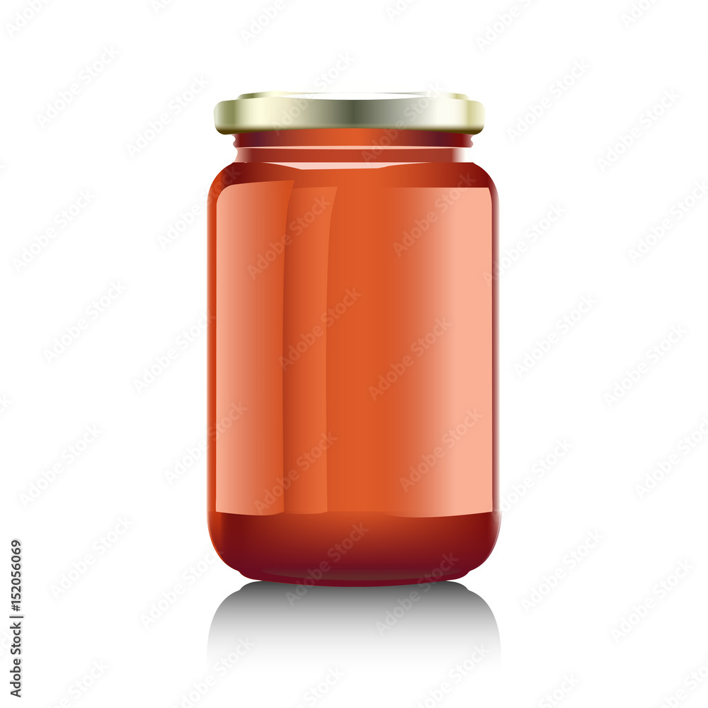 Glass jar with jam, Glass jar with jam,