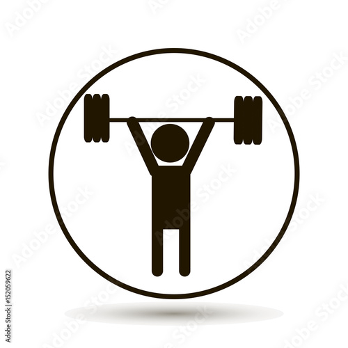 Weightlifter. Vector person