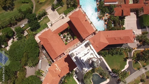 CORAL GABLES - MAY 12, 2017: Aerial video of the Biltmore Hotel which was built
