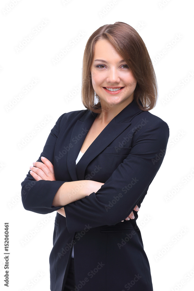 Close up portrait of businesswoman isolated on white background Close up portrait of businesswoman isolated on white background