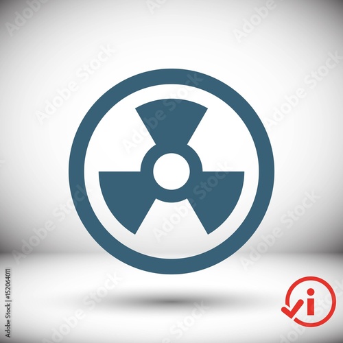 radioactive icon stock vector illustration flat design