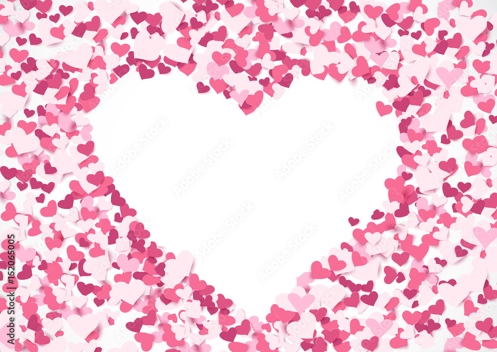 Abstract repeating Heart shape background. Valentines and love concept