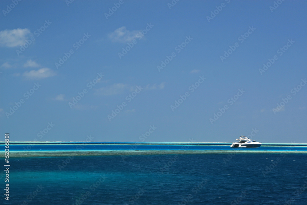 Yacht in Ari Atol, Maldives