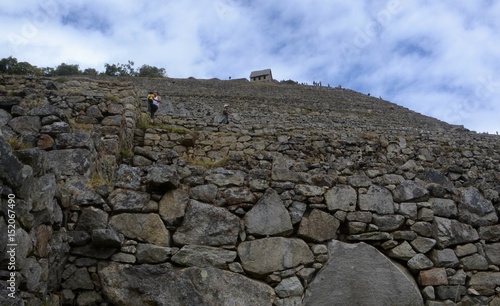 The amazing stone work and mass of terraces at the famous site of Machu Picchu. 