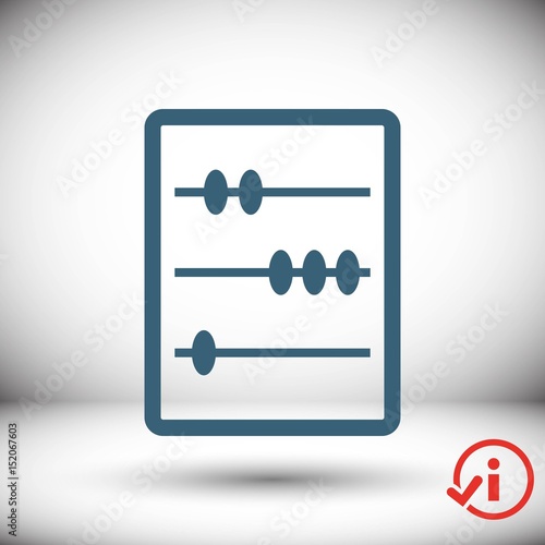 wooden abacus icon stock vector illustration flat design