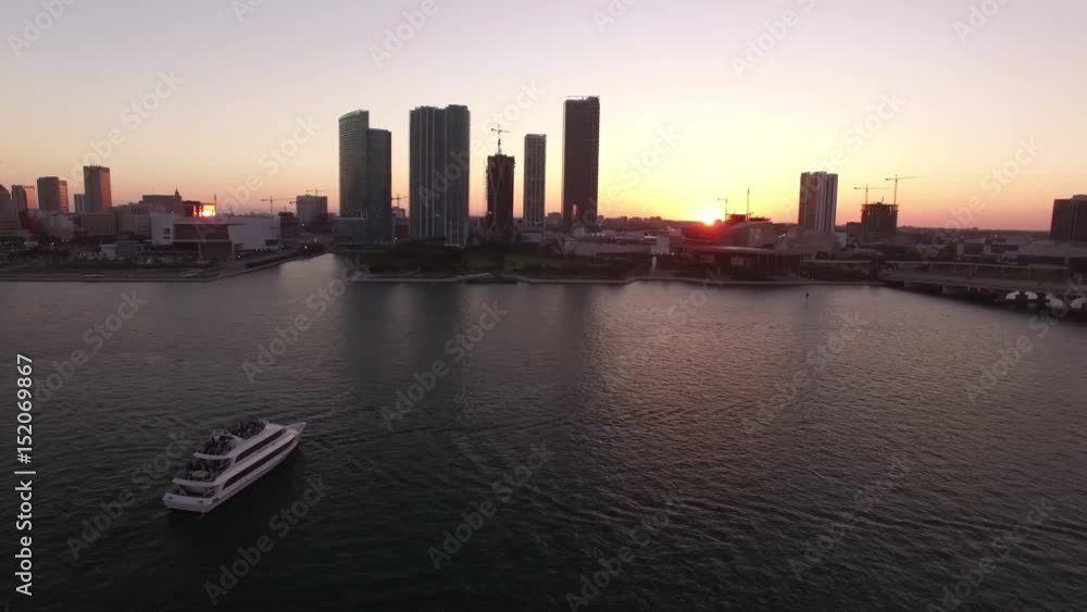 Sunset at miami and luxury yacht Aerial shooting
Sunset at miami and luxury yacht Aerial shooting