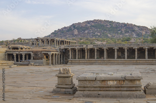 The ancient city of Hampi architecture ruins in India 