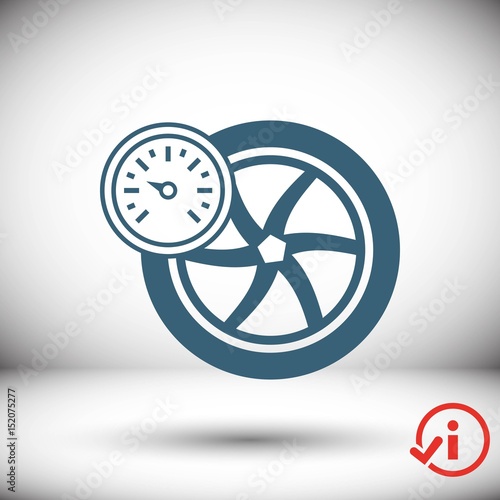 air pressure sensor icon stock vector illustration flat design