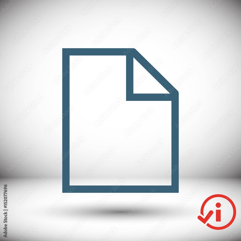 Blank sheet of paper icon stock vector illustration flat design Blank sheet of paper icon stock vector illustration flat design