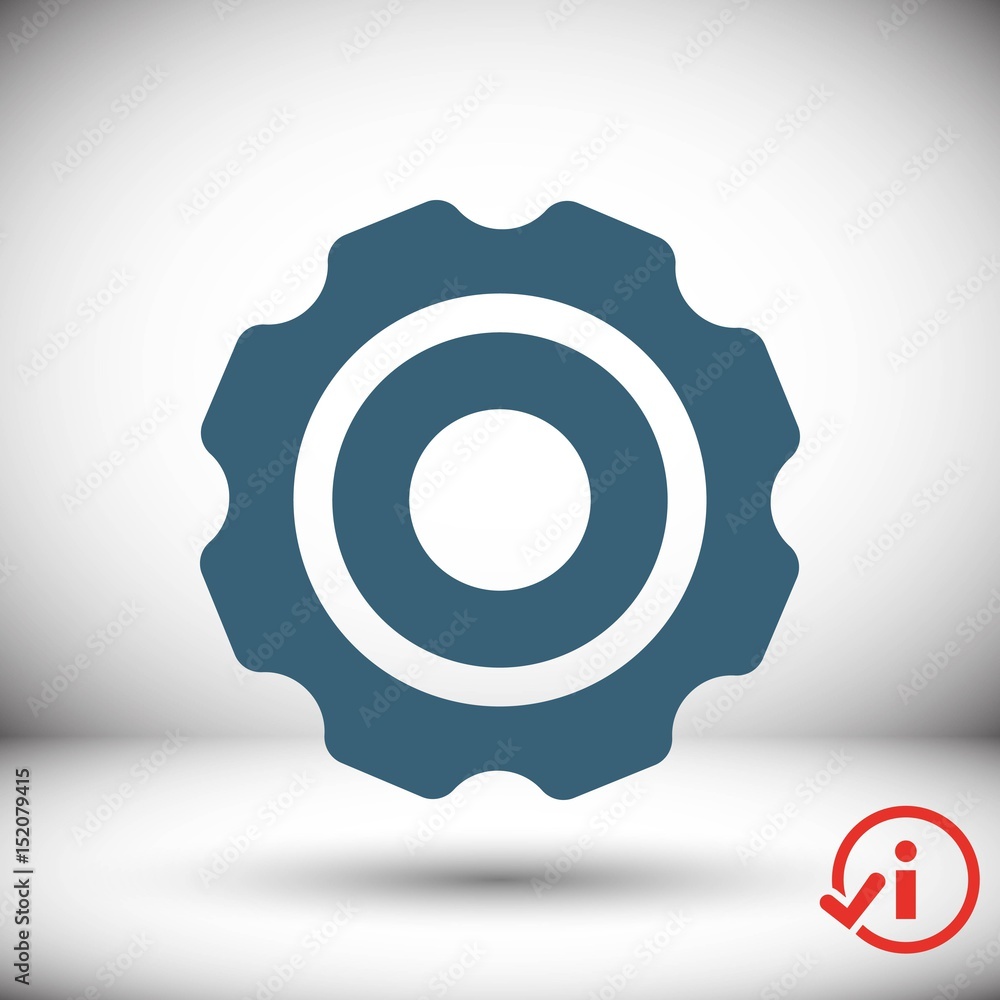 gear icon stock vector illustration flat design gear icon stock vector illustration flat design