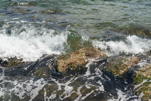 Waves on rock