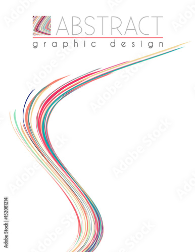 Idea. Abstract vertical template of page with motley thin strips. Vector graphic design layout