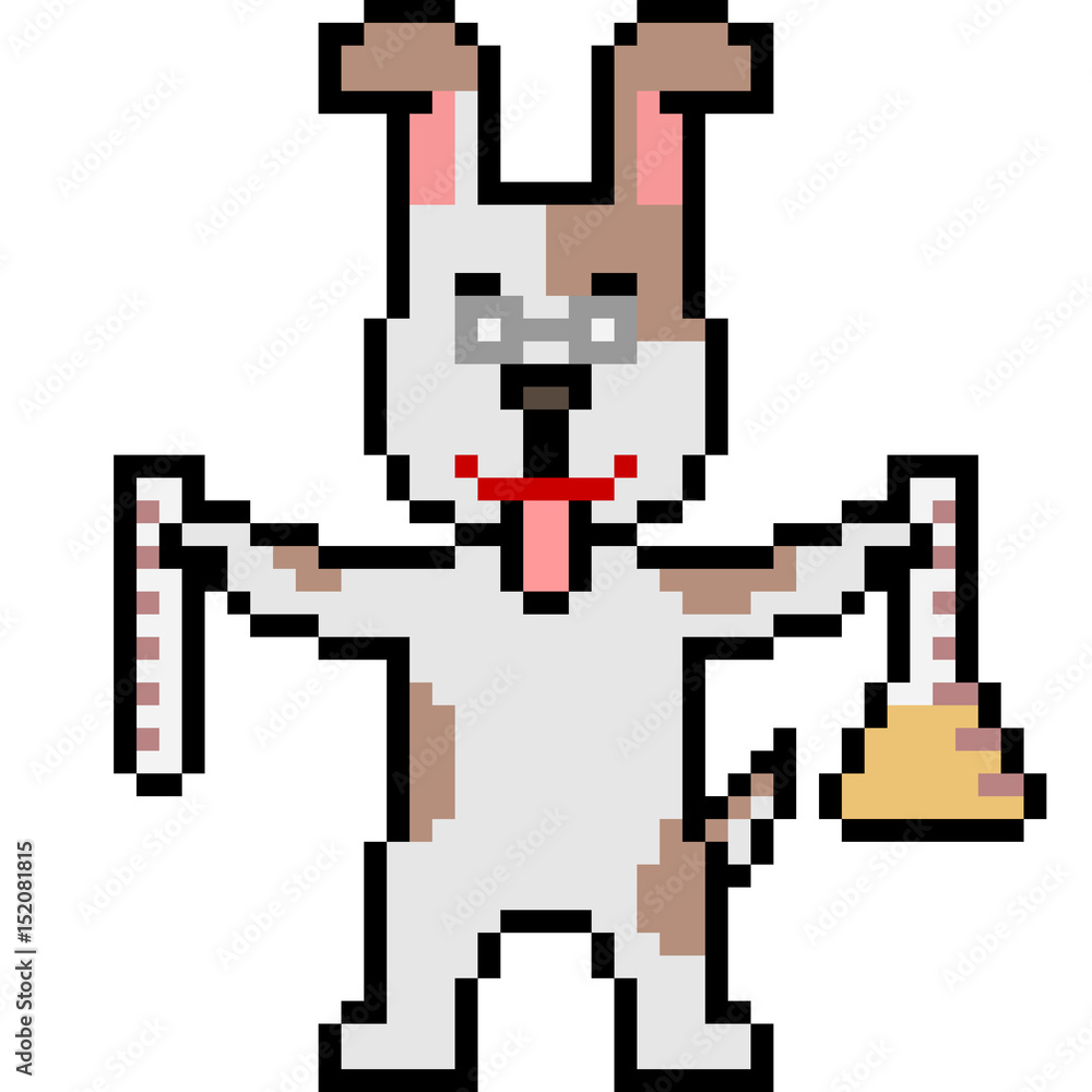 vector pixel art scientist vector pixel art scientist