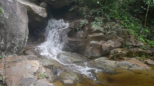 Huai Yang waterfall in a deep forest. Khao Sam Roi Yot National Park. Thailand.