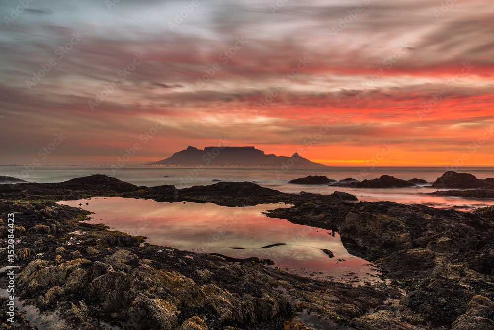 Table Mountain beach sunset