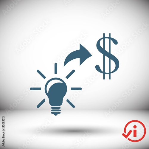 good idea moneyicon stock vector illustration flat design photo