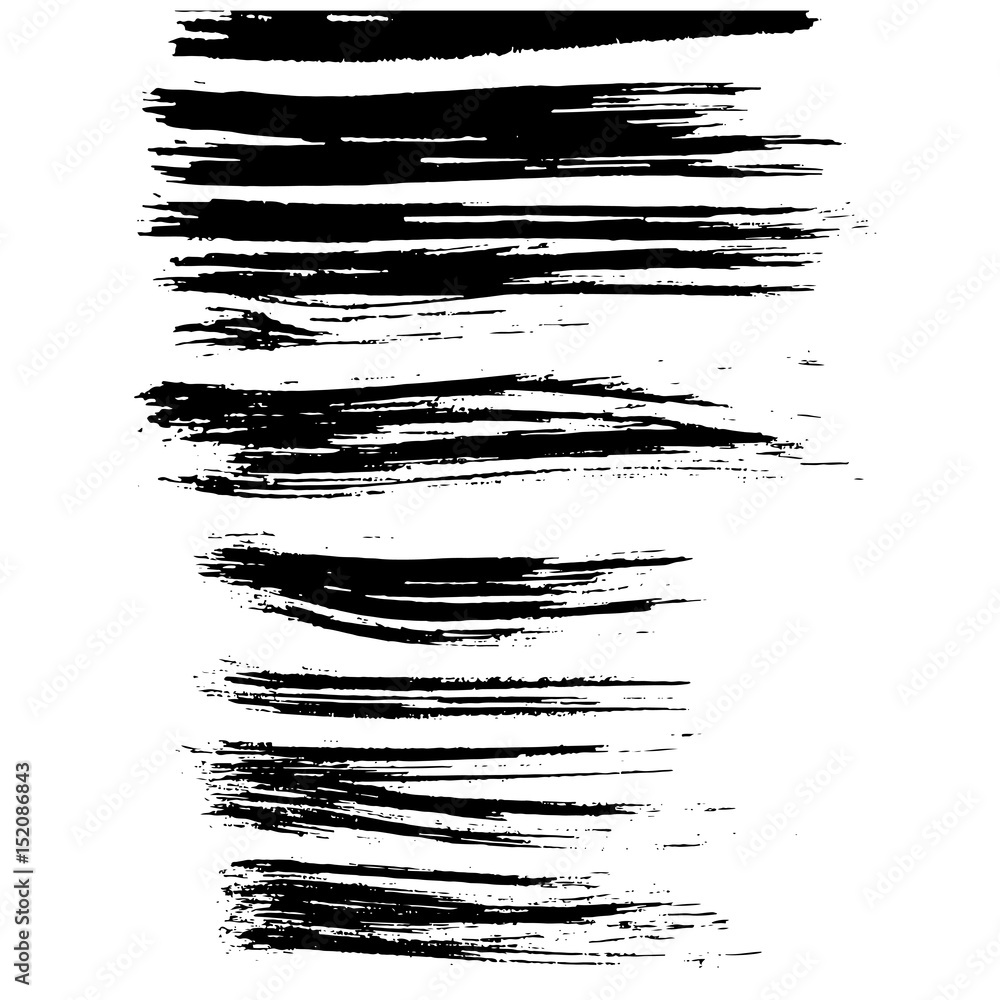 Ink vector brush strokes set. Vector illustration. Grunge hand drawn watercolor texture. Ink vector brush strokes set. Vector illustration. Grunge hand drawn watercolor texture.