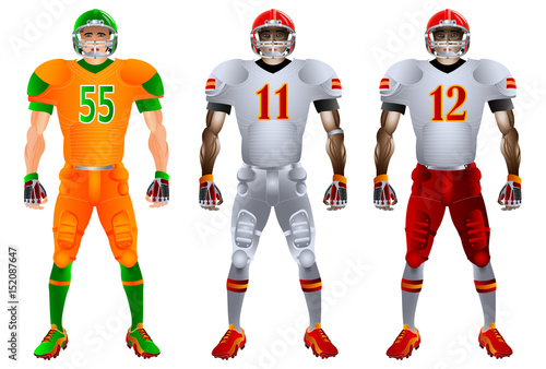 American football players uniform, vector
