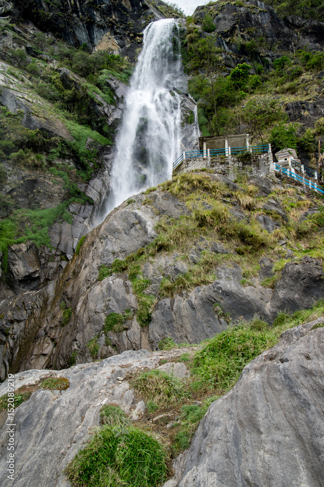 Waterfall with Rainbow Waterfall with Rainbow