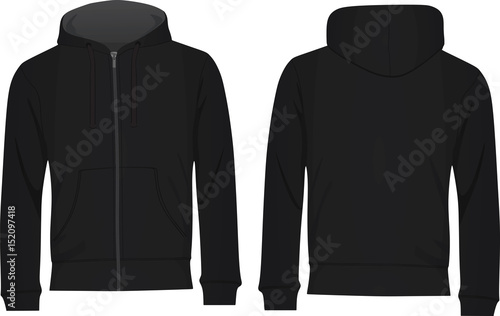 Men hoodie template vector