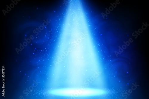 Blue vector magic light smoky background