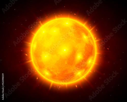 Vector sun cosmic illustration