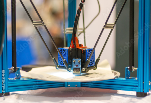 3D Drucker und Kunststoffgebilde, Nahaufnahme