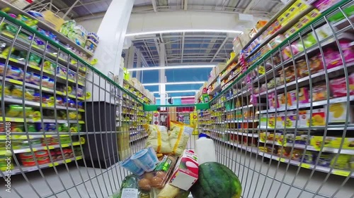 trolley in a supermarket