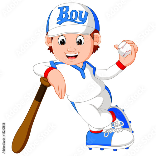 Photography illustration of boy baseball player