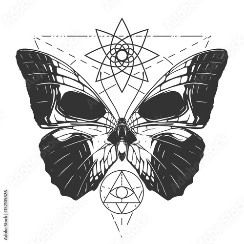 Butterfly tattoo illustration