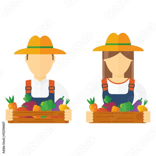 farmers with vegetables