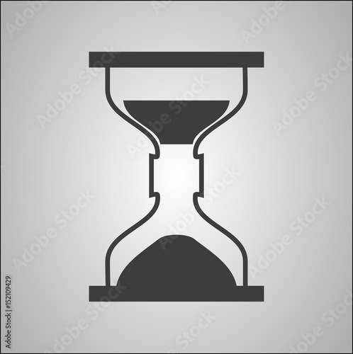 sandglass minimalistic design icon