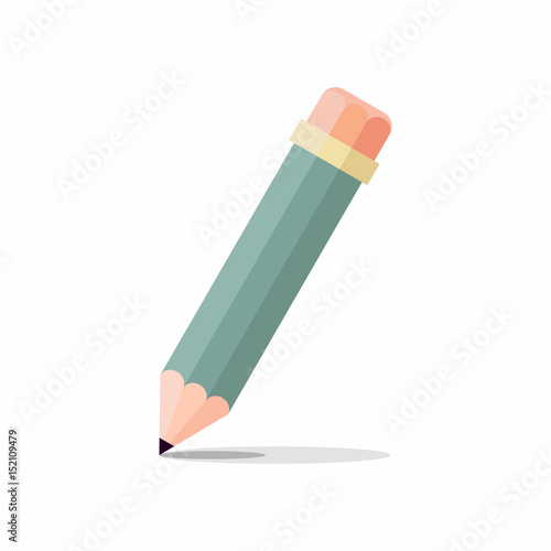 Pencil in flat style icon