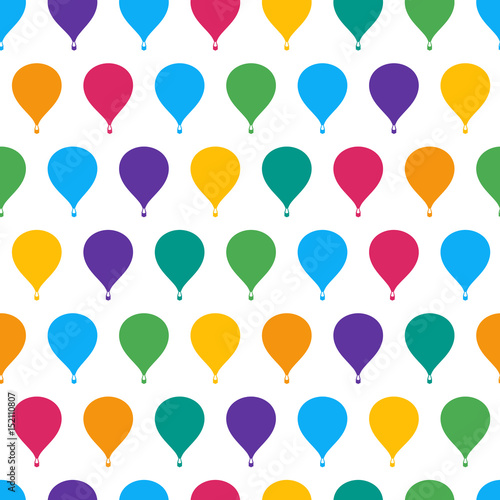 Retro seamless travel pattern of balloons