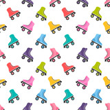 seamless pattern with roller skates