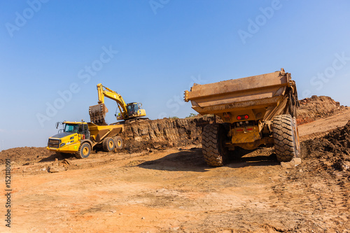 Construction Earthworks Excavator Trucks