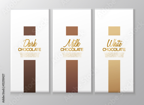 Chocolate Bar Packaging Template : Vector Illustration