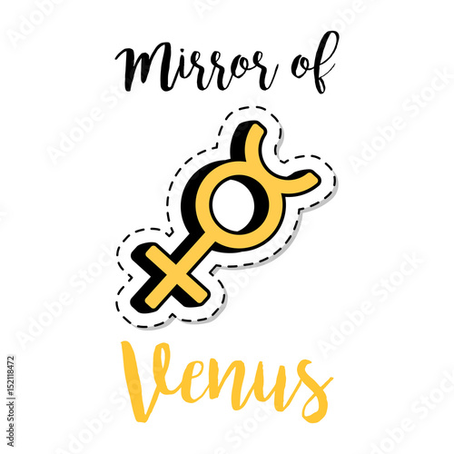 Fashion patch element Mirror of Venus