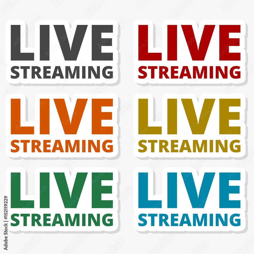 Fototapeta premium Video play live streaming graphic vector