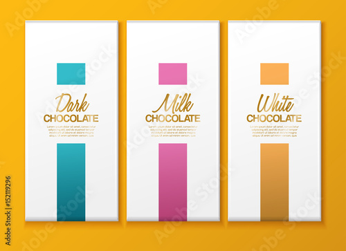 Chocolate Bar Packaging Template : Vector Illustration