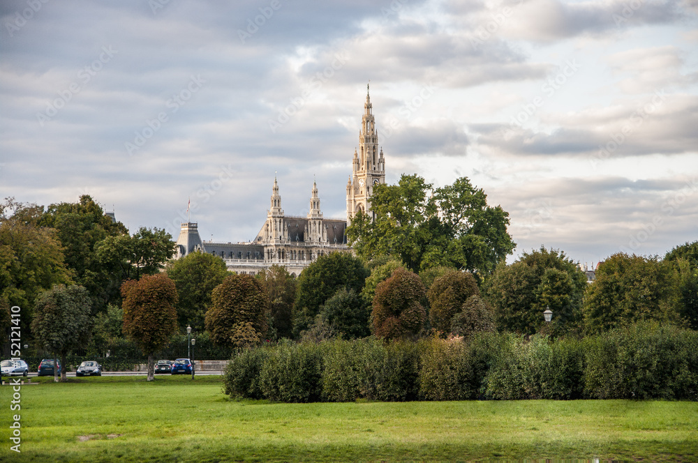Colorful view of the town hall in Vienna, Austria Colorful view of the town hall in Vienna, Austria