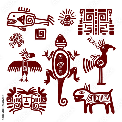 Maya or indian traditional signs