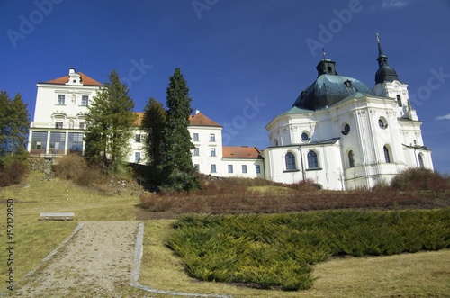 Pilgrimage Church and monastery in Krtiny, Czech Republic