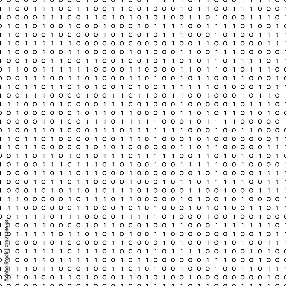 binary code black and white