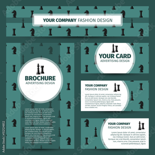 Corporate identity design with chess pattern