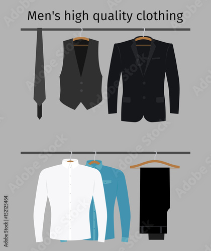 Gentleman clothes set on a hanger