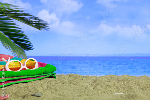 Summer sandy beach - copy space