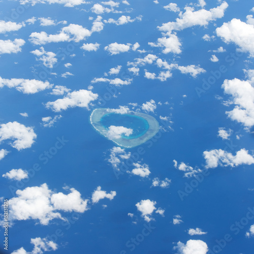 Aerial view on the The Spratly Islands,one of the major archipelagos in the South China Sea,Philippines photo