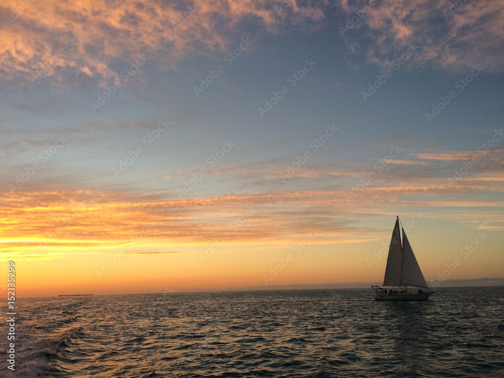 Beautiful sunset over the ocean