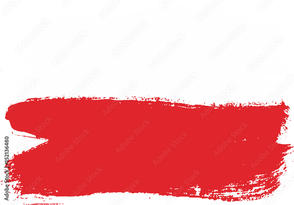 Poland Flag Vector Hand Painted with Rounded Brush Poland Flag Vector Hand Painted with Rounded Brush